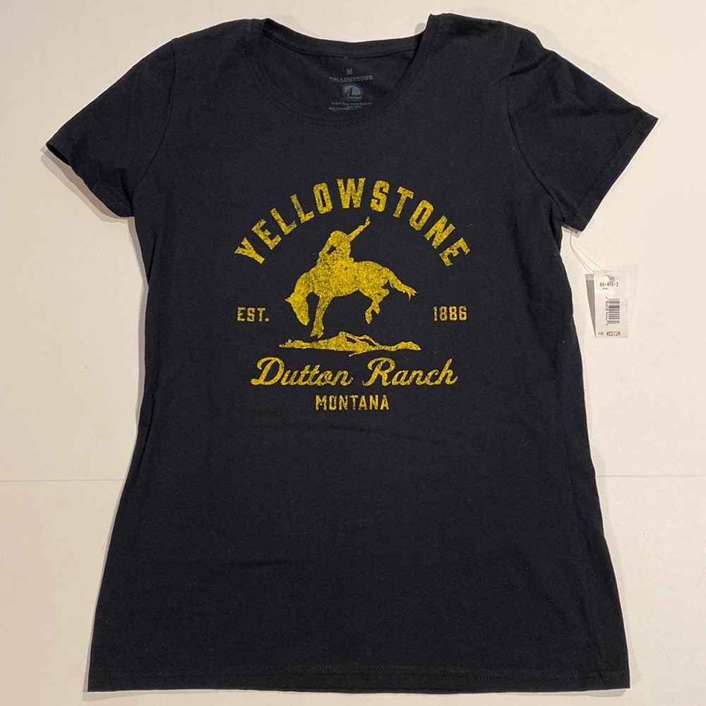 Yellowstone Dutton Ranch Medium Paramount Crew Neck Tee Shirt Short Sleeve